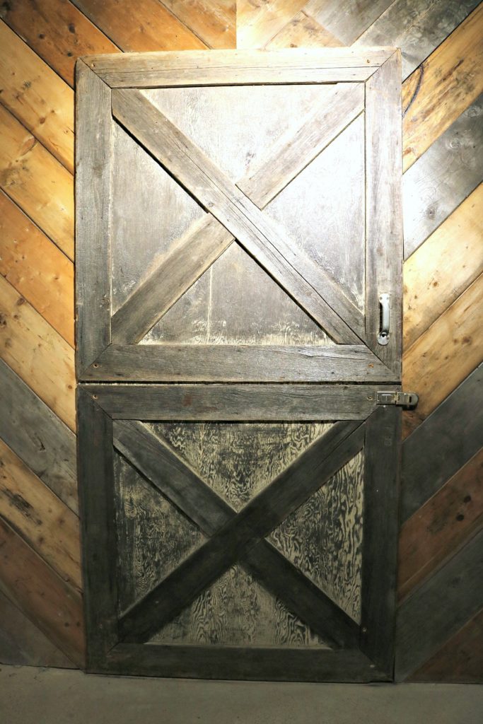 The original barn door from the original barn where the winery started. 