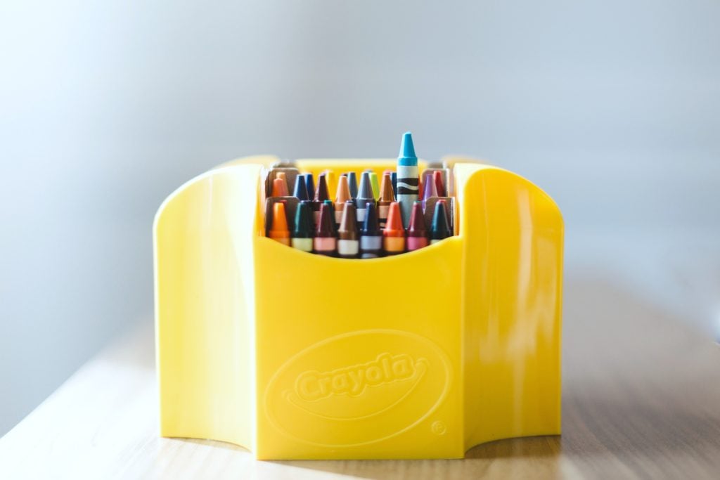 A package of crayons are shown, one of the things you need for back to school bills.