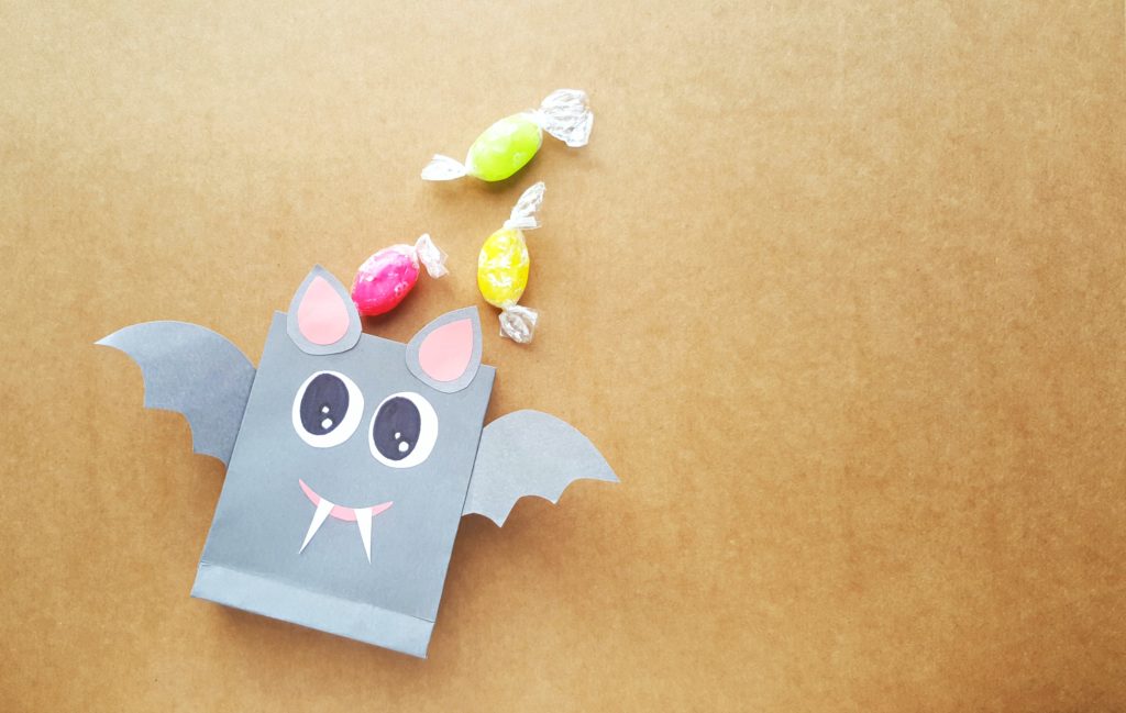 Super Easy to Make Bat Halloween Treat Bag - Whispered Inspirations