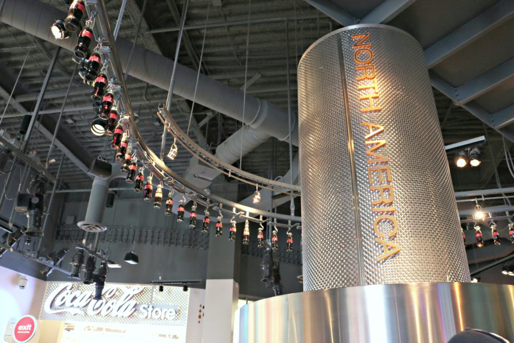 North American pop machines at the World of Coca-Cola.