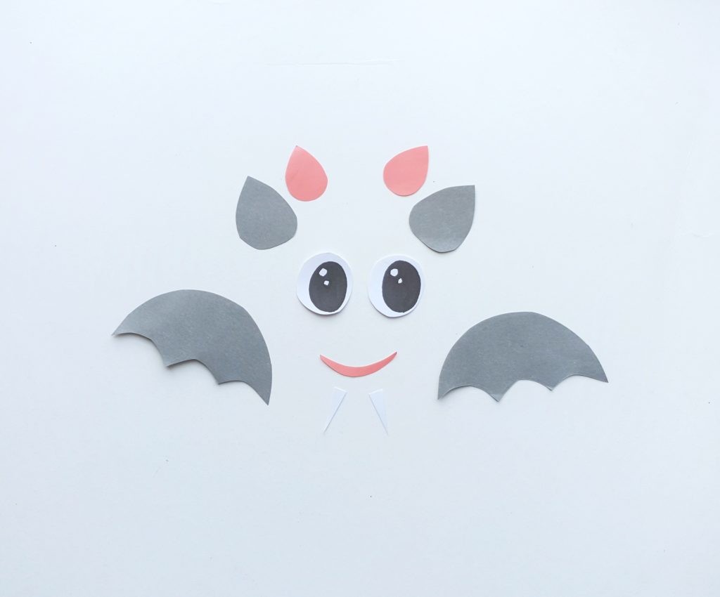 The cutouts to make the super cute bat. 