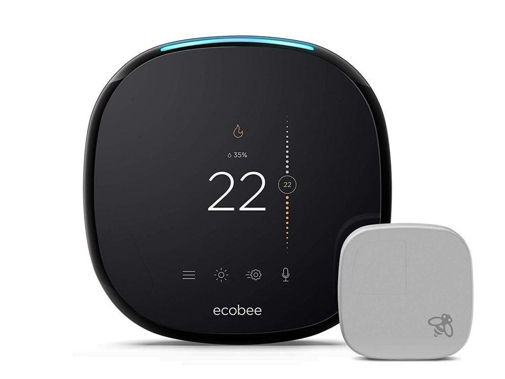Ecobee thermostat with sensor.