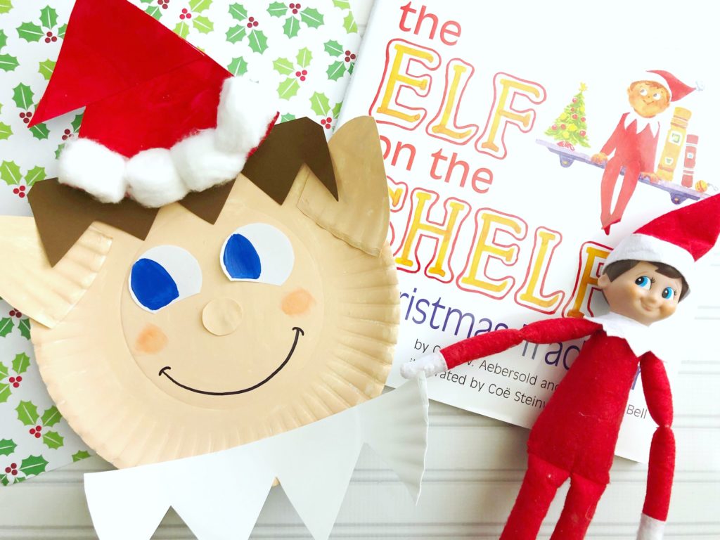 Elf on the Shelf paper plate craft for kids. 