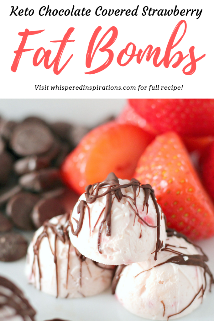 It's hard trying to stay in ketosis when you want to eat something sweet. That's why these keto chocolate covered strawberry fat bombs hit the spot! #ketorecipes #ketofatbombs #fatbombs