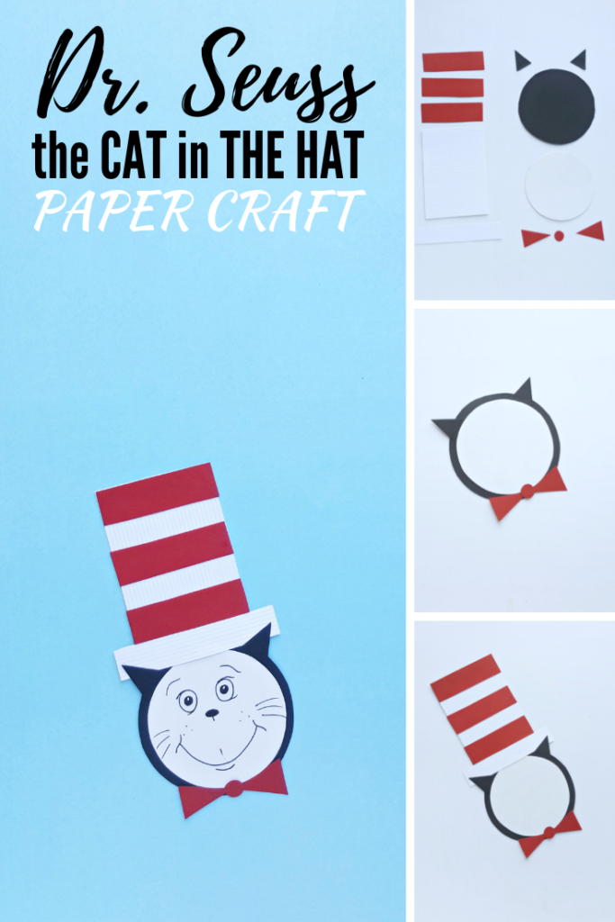 When you hear the Cat in the Hat you think Dr. Seuss. Looking for a Dr. Seuss craft for your students or kids? Make this Cat in the Hat Craft! #DrSeuss #CatInTheHat #CatInTheHatCraft #papercrafts