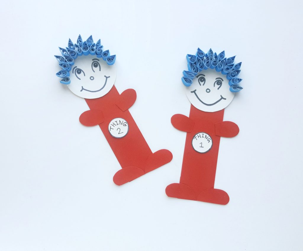 Dr. Seuss - Thing 1 and Thing 2 Craft - Whispered Inspirations