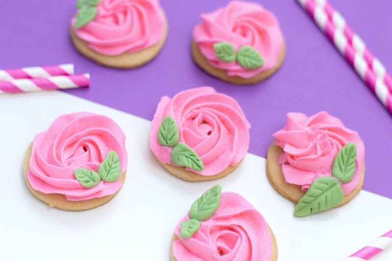 Pink Rose Cookies - Whispered Inspirations