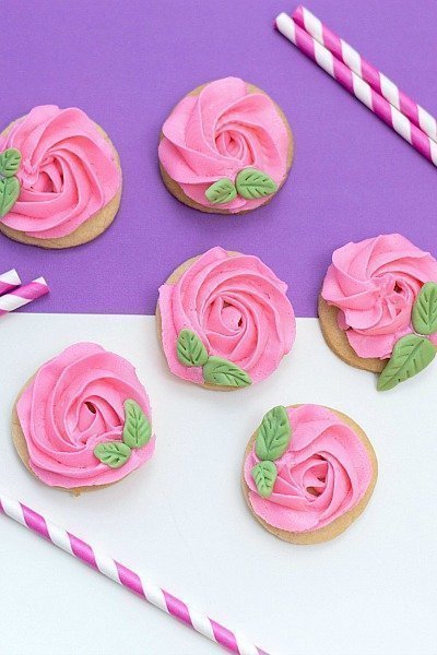 Pink Rose Cookies