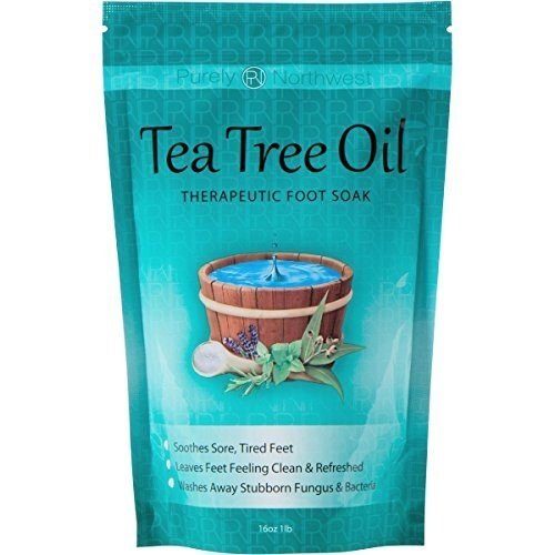 A bag of Tea Tree Oil mix for a therapeutic foot soak. 