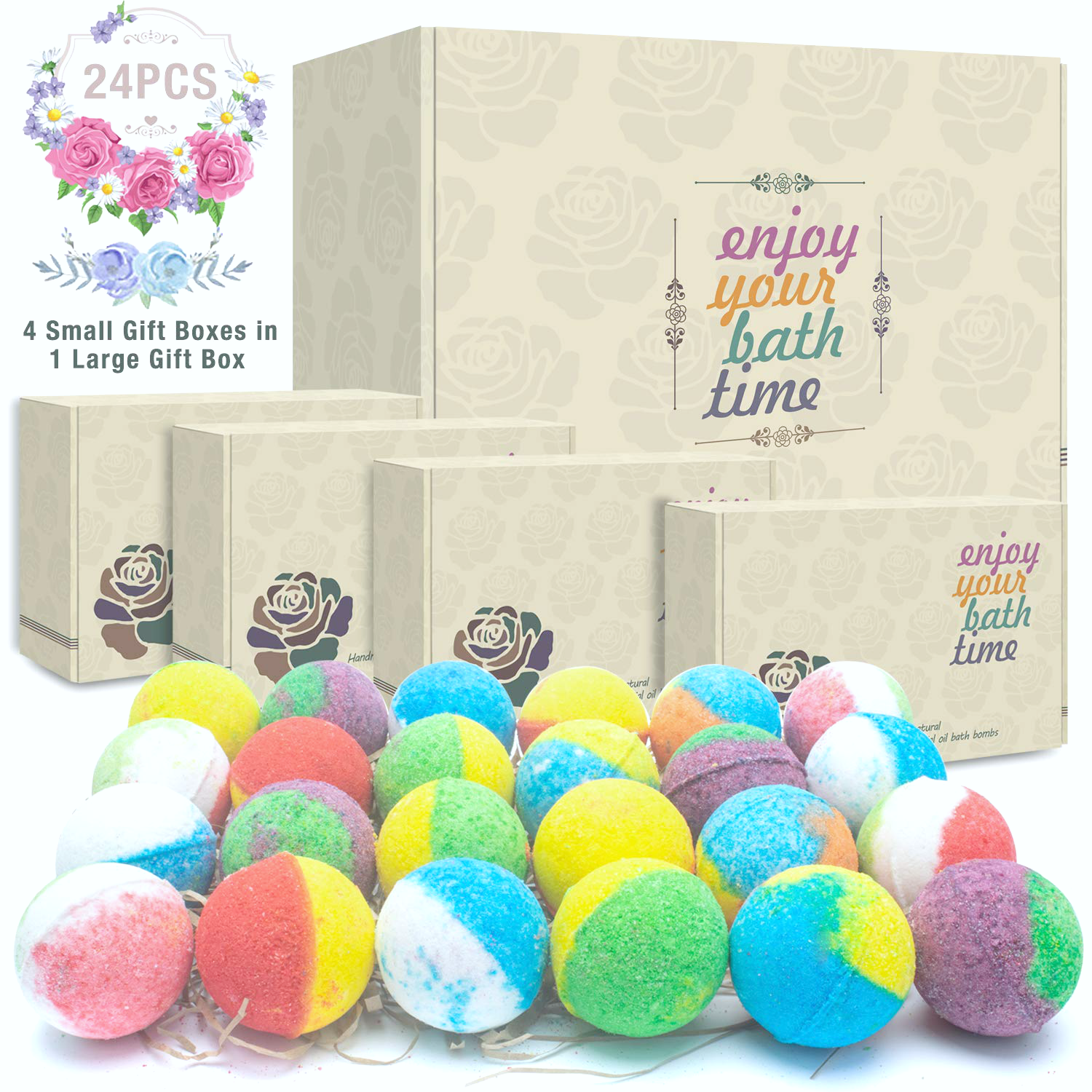 Bath Bomb set of 24 pcs. gift set.