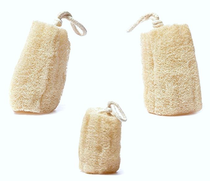 3 Egyptian loofahs in a set of 3.
