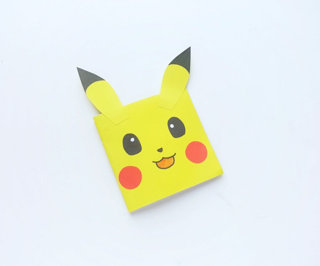 The finished product is a super adorable Pikachu notebook that is ready to be used. 