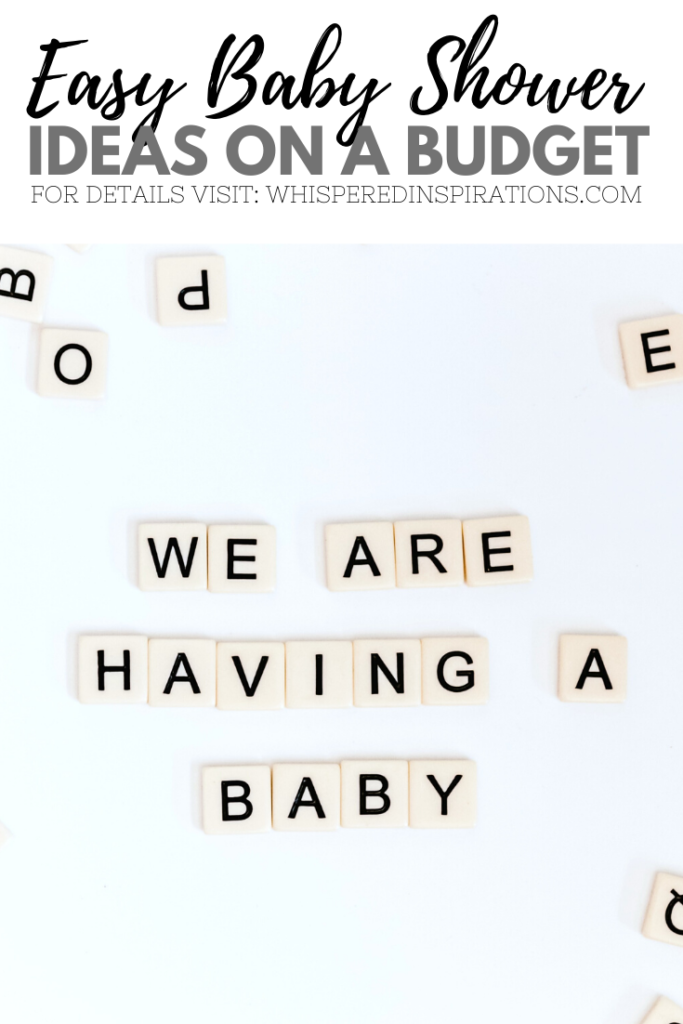 Scrabble pieces are placed to spell out, "we are having a baby."