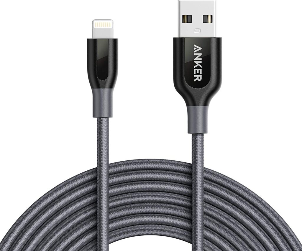 Anker 10ft cable for charging phones.