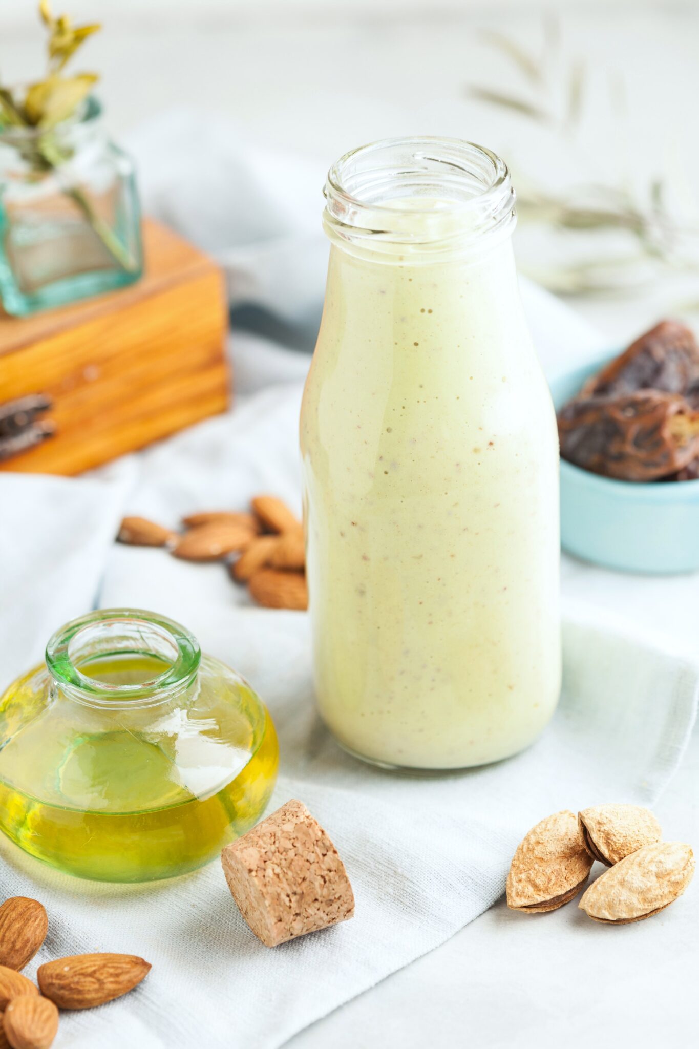 Avocado protein drink, with nuts, prunes, and more. 