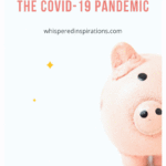 A banner reads, "9 Ways to Cut Expenses During the COVID-19 Pandemic." A pink piggy bank is against a white background.
