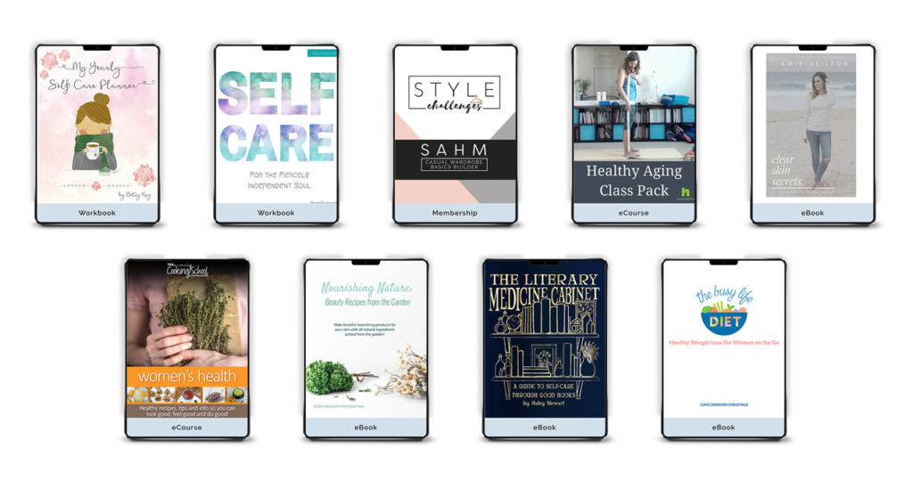 A list of all the e-books, all the covers are shown.
