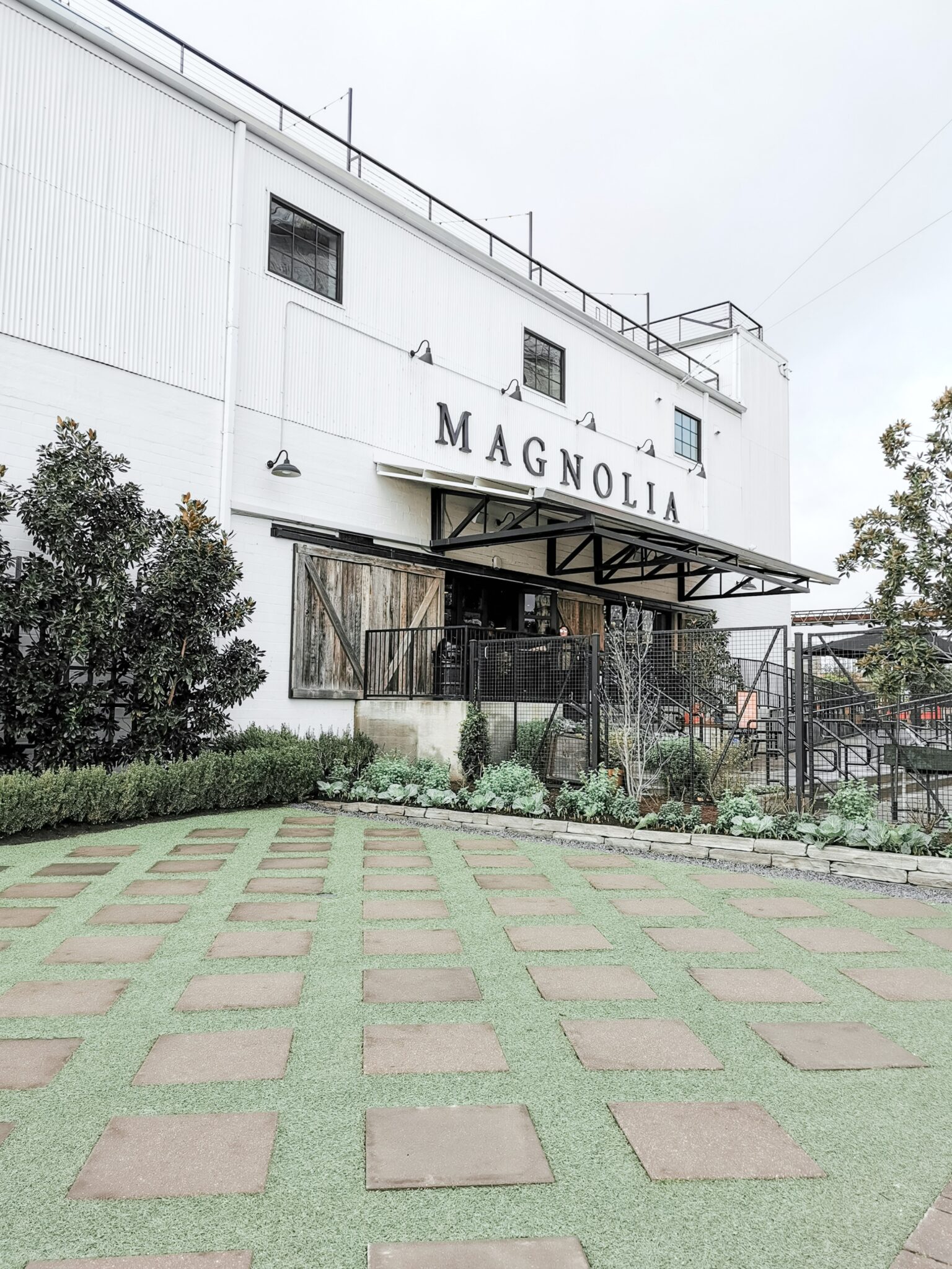 The front of Magnolia Markets, the warehouse where you can go shopping.