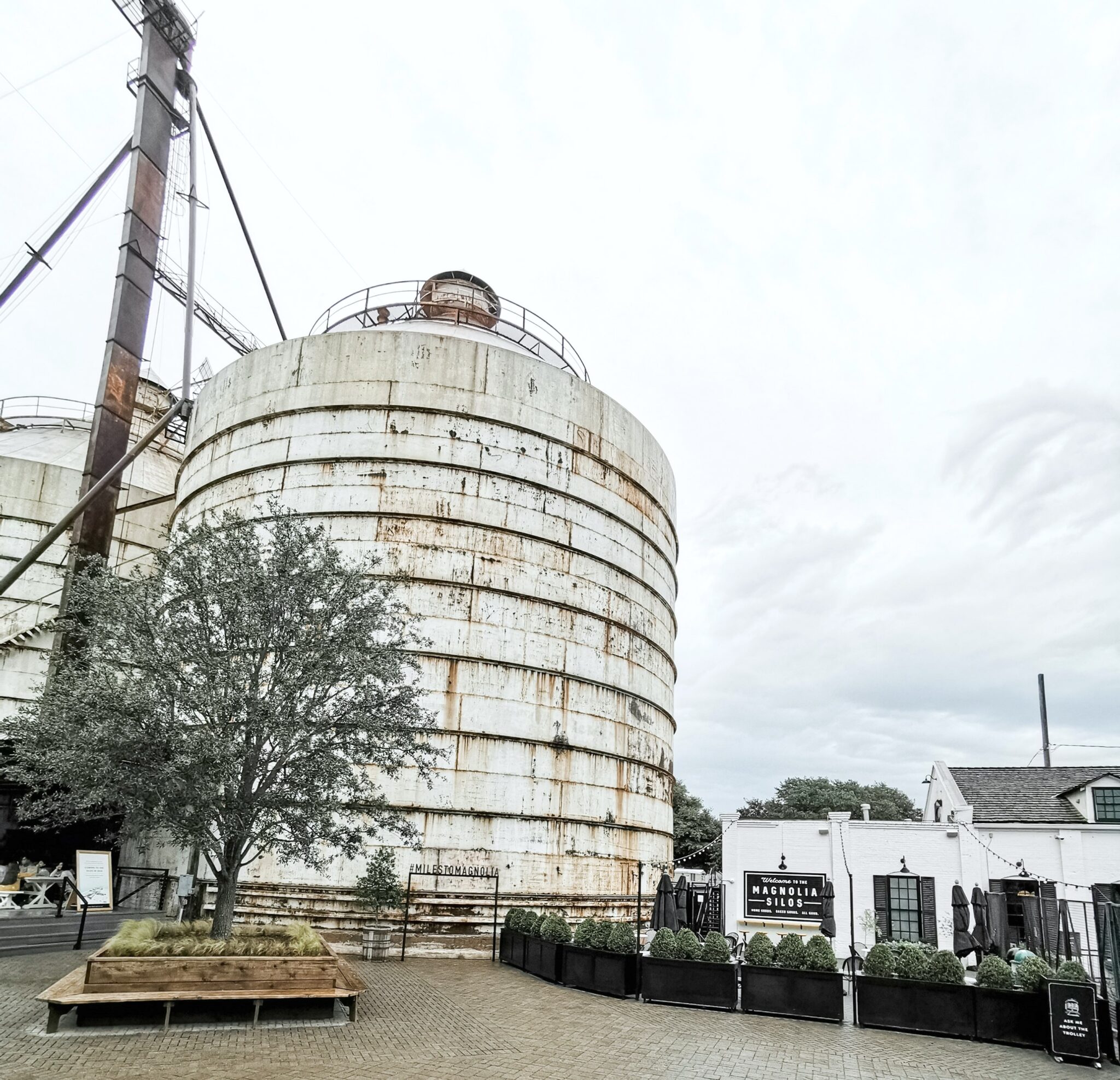 The Silos at Magnolia Market and the Silos Baking Co. in the background. 