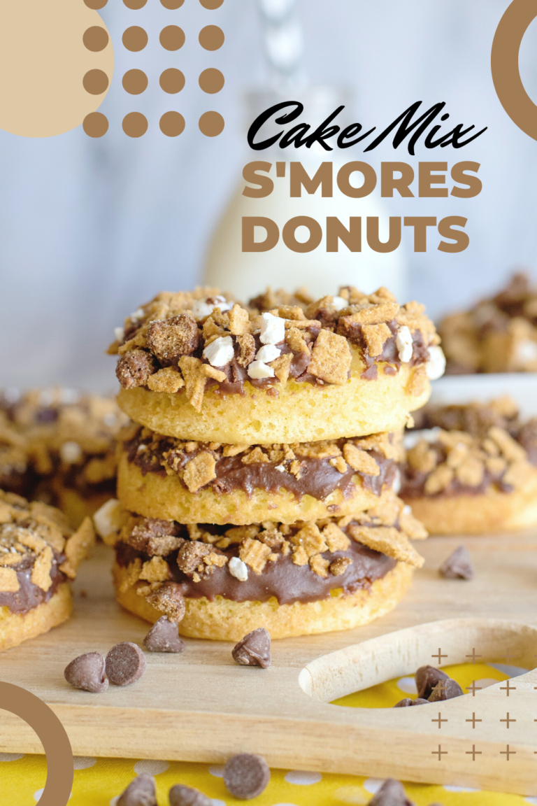 Super Easy Cake Mix S'mores Donuts - Whispered Inspirations