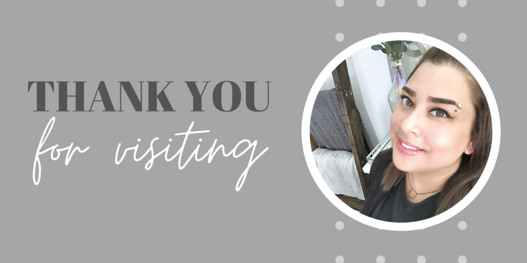 A banner reads, "Thank you for visiting."