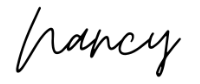 The name Nancy is shown as a signature.