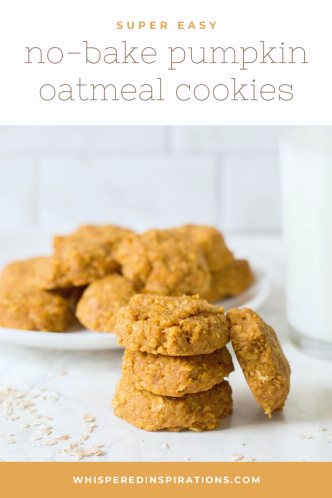 No-Bake Pumpkin Oatmeal Cookies - Whispered Inspirations