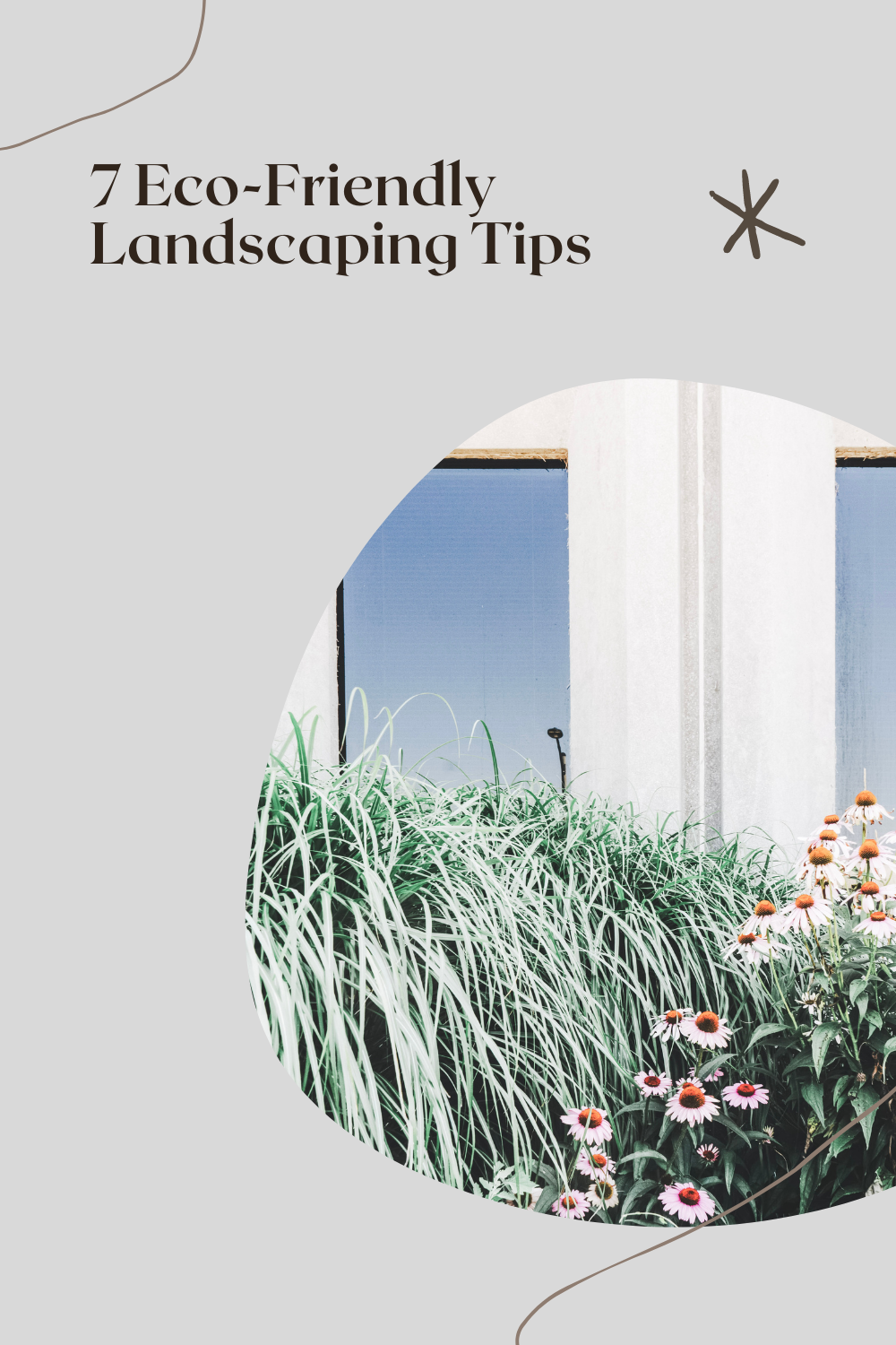 Landscaping with flowers and bushes in front of a home. This article covers 7 eco-friendly landscaping tips.