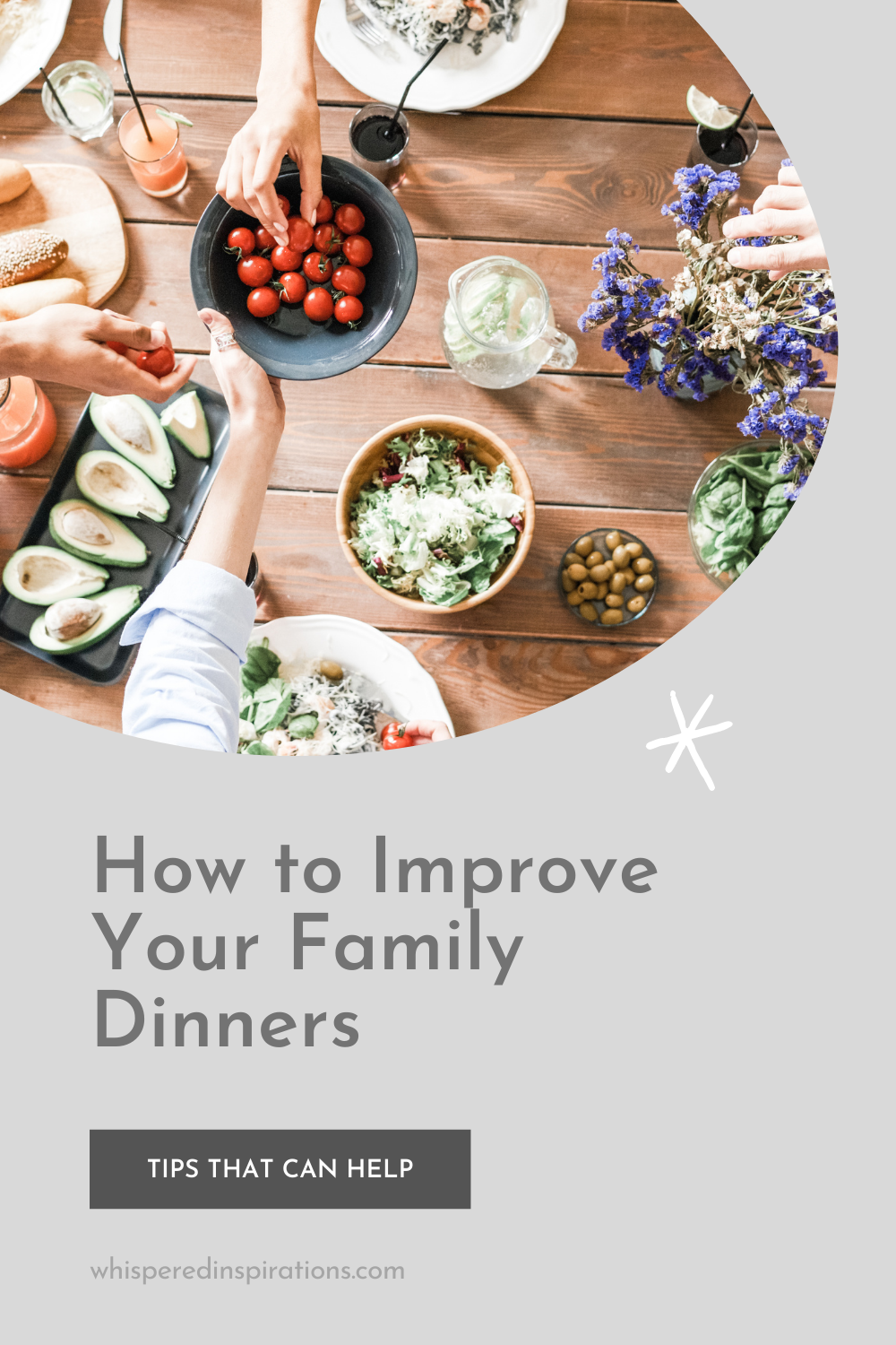 Family and friends are gathered around the table and are sharing a meal. This article covers how to improve your family dinners.