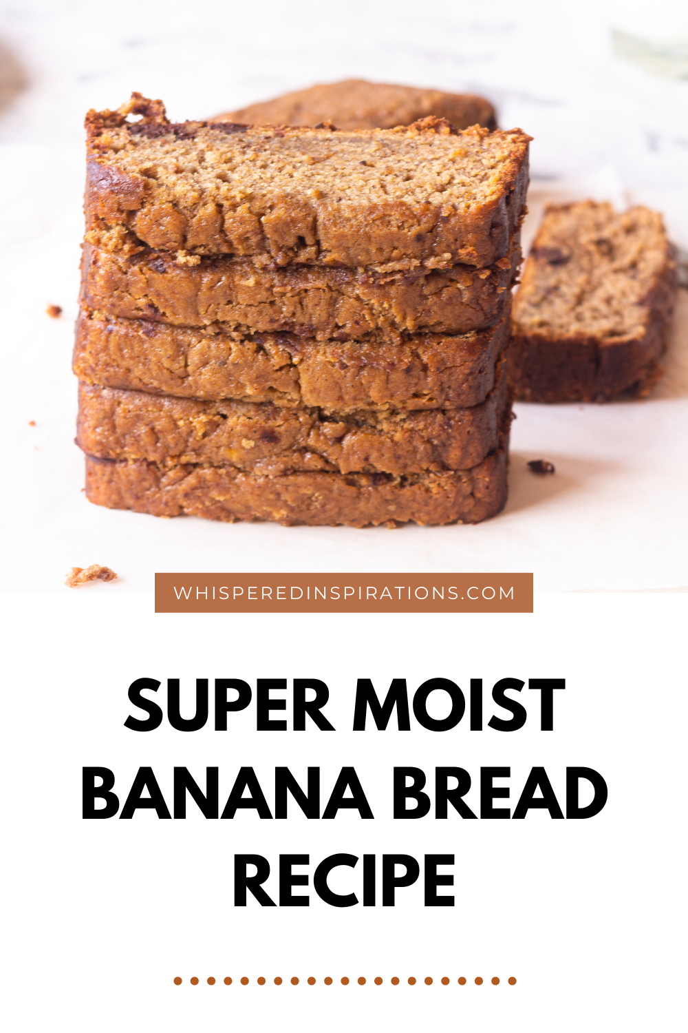 Banana bread slices are on plates with a fork. There are two glasses of milk. This article shares the Super Moist Banana Bread recipe from the How-To Cookbook for Kids.