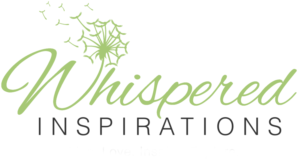 Whimsical Whispered Inspirations logo in green.