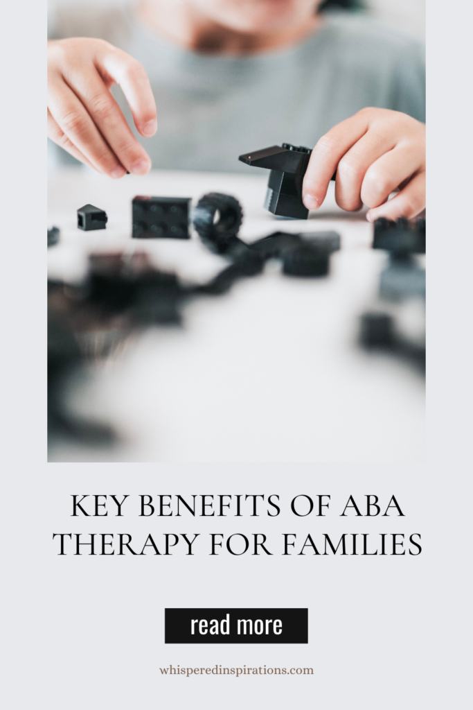 A child plays with sensory toys. This article covers the key benefits of ABA therapy for families affected by autism. 