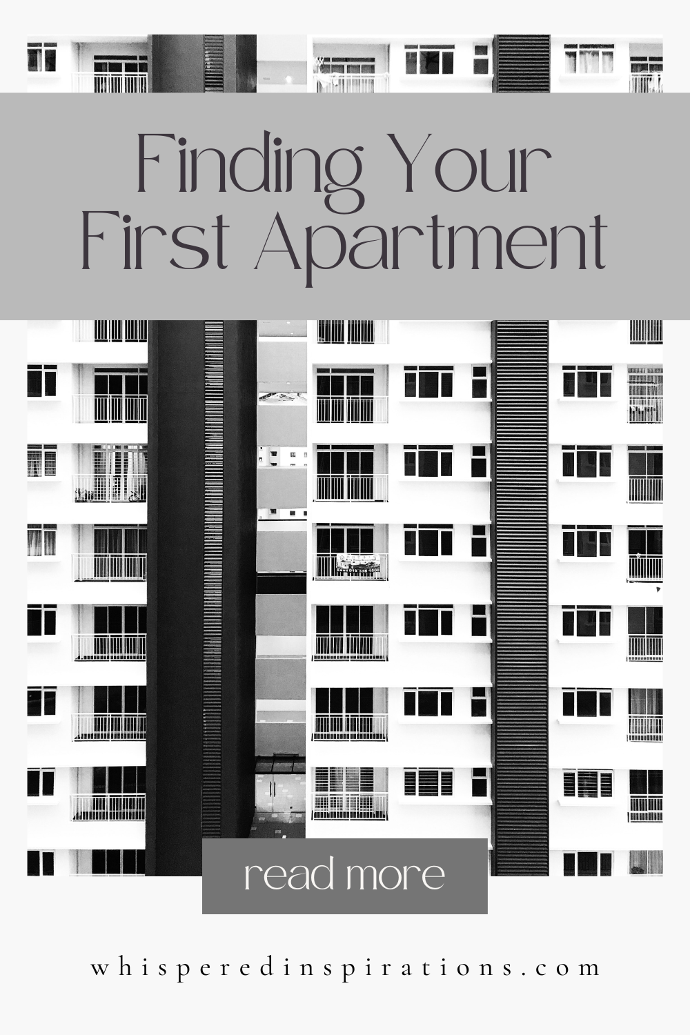 A black and white apartment is shown. This article covers what it takes in the journey to finding your first apartment.