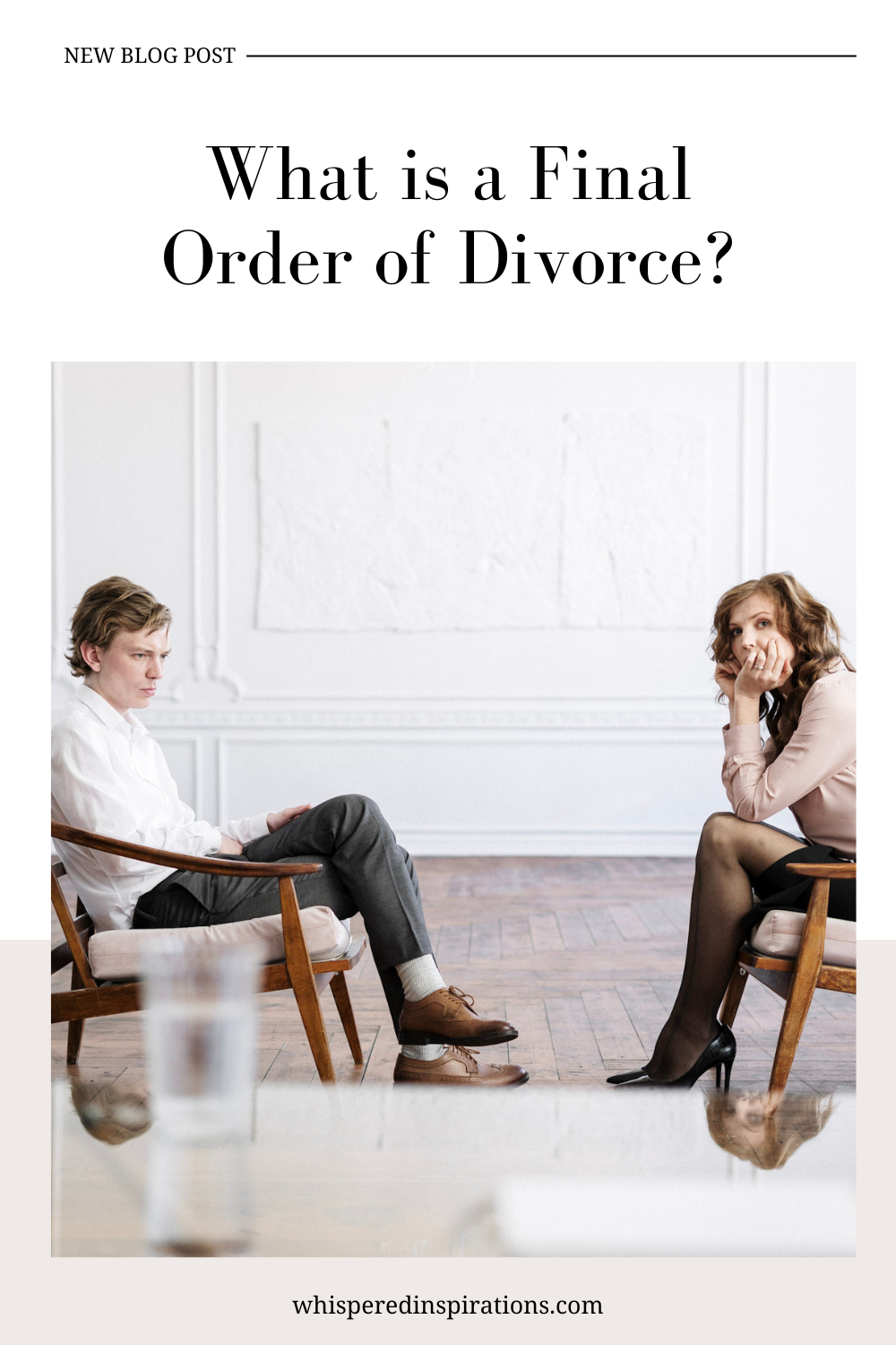 A couple sit across from each other in a counseling session, they are not looking at each other and look fed up. This article answers, what is a final order of divorce?