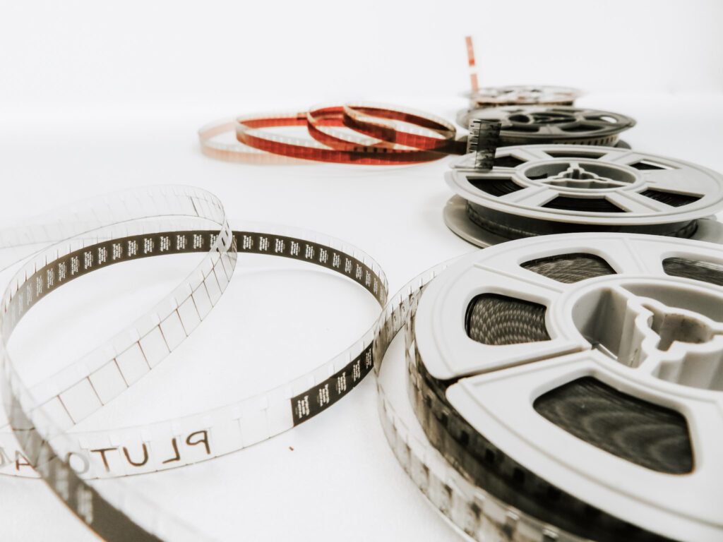Reels of movies to represent Cannes Film Festival.