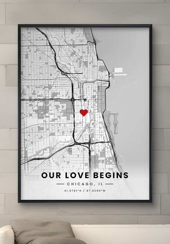 Our First Date Map: A Heartfelt Gift to Cherish Forever from MixPlaces
