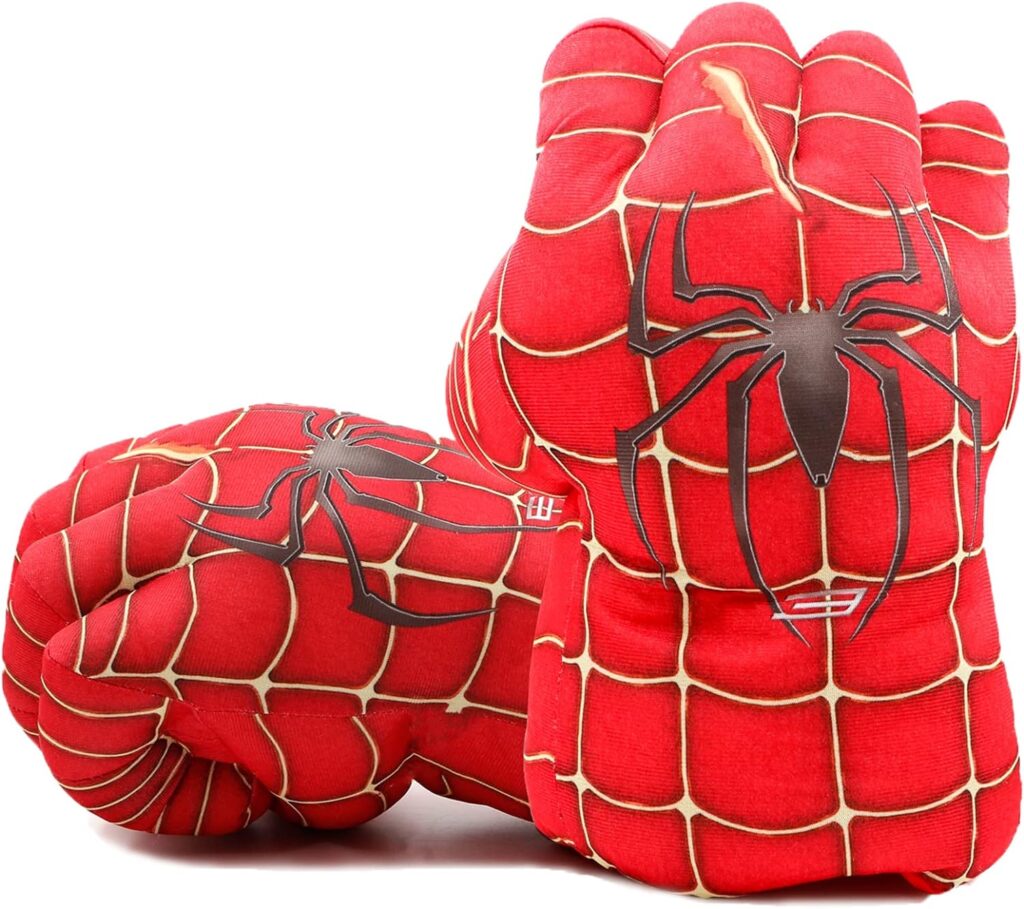 Super Hero fist gloves like Spiderman, Captain America and the Hulk.