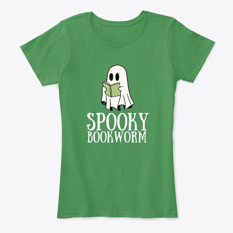 Spooky Bookworm T-Shirt, available in different colors.