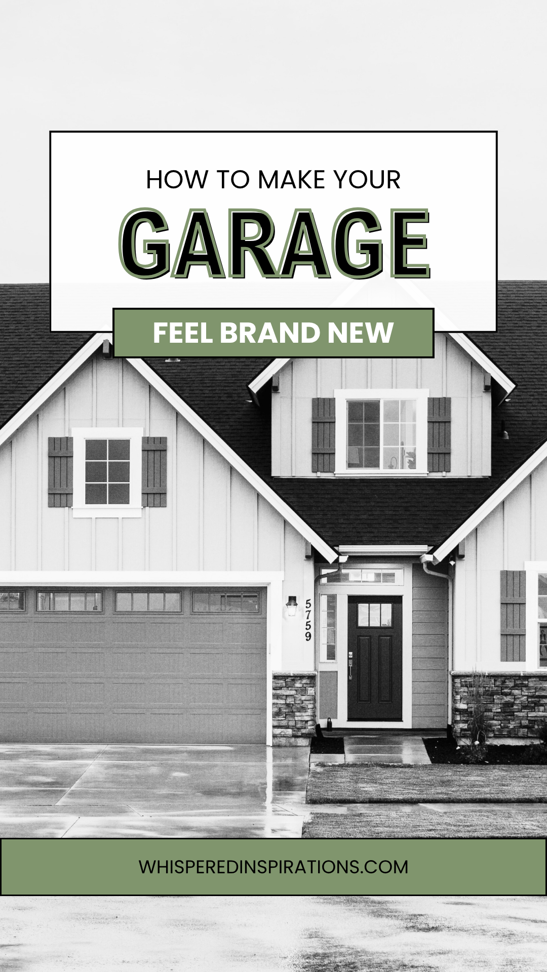 A house with a beautiful sunset behind it, shows a large garage. This article covers how to make your garage feel brand new.