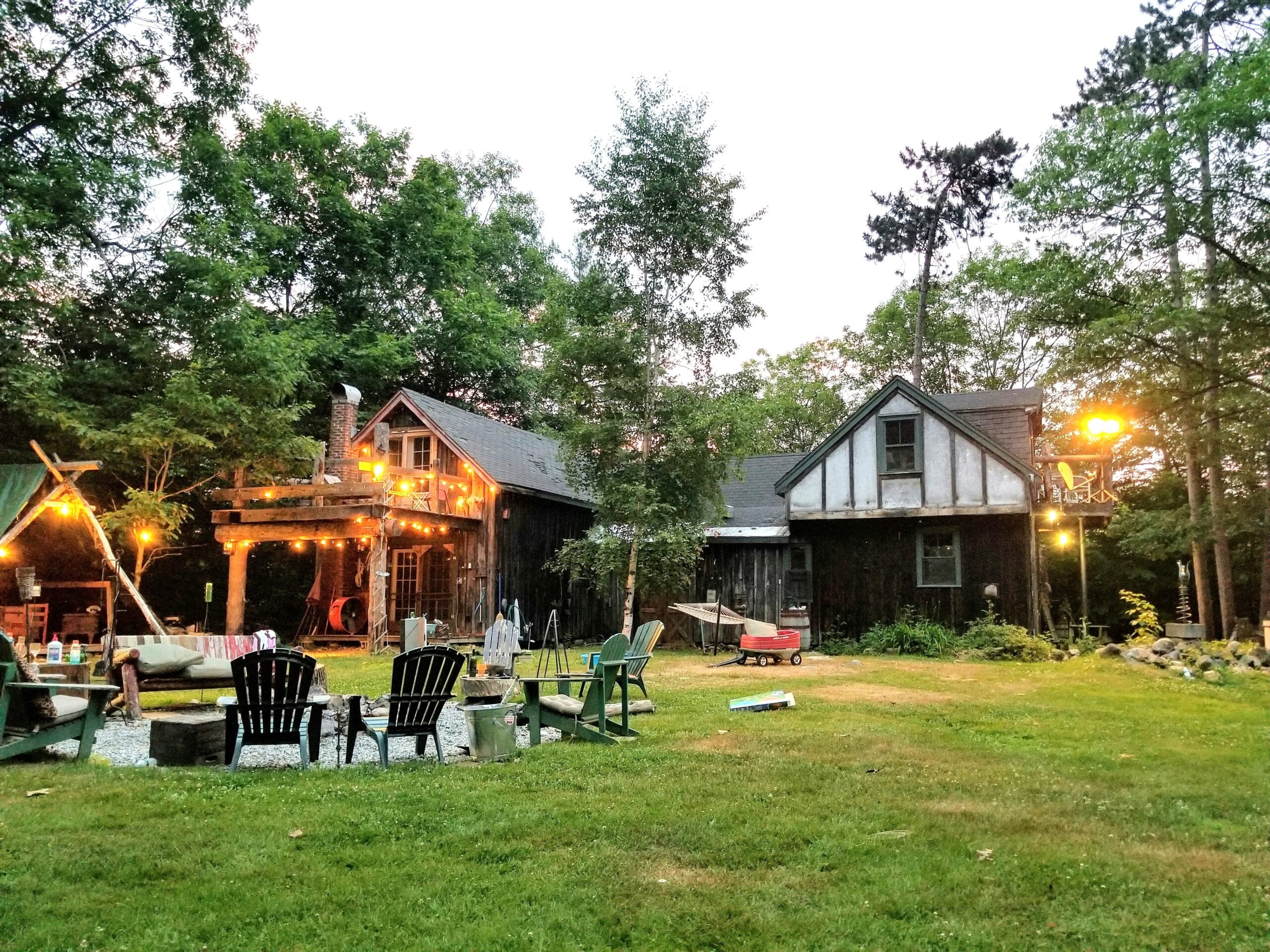 A luxury house, outdoor party, forest, and building. This article covers how to turn your backyard into your favorite hosting spot.