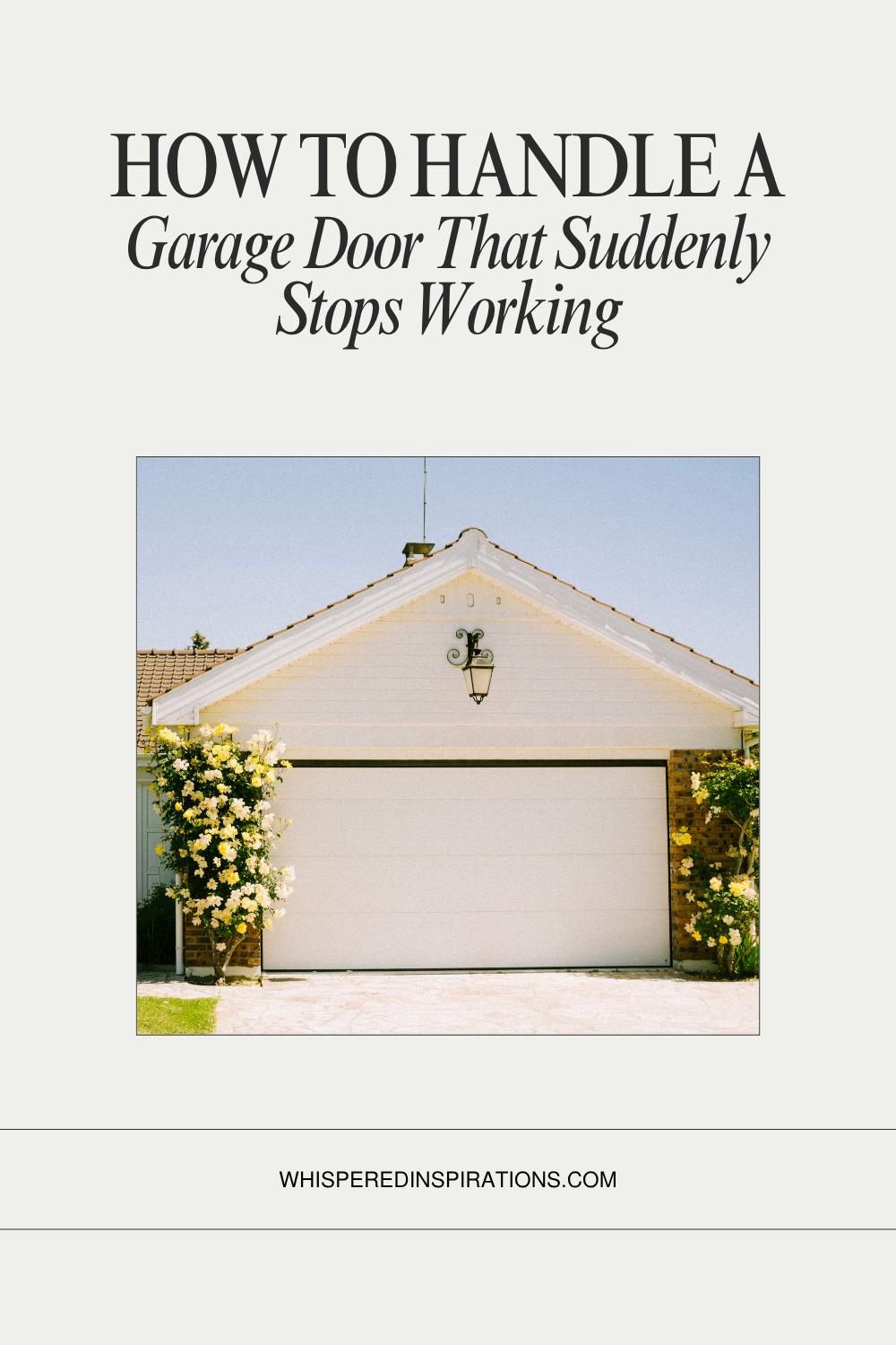 Is your garage door that suddenly stops working trapped? Learn how to troubleshoot power issues, sensor errors, and broken springs.