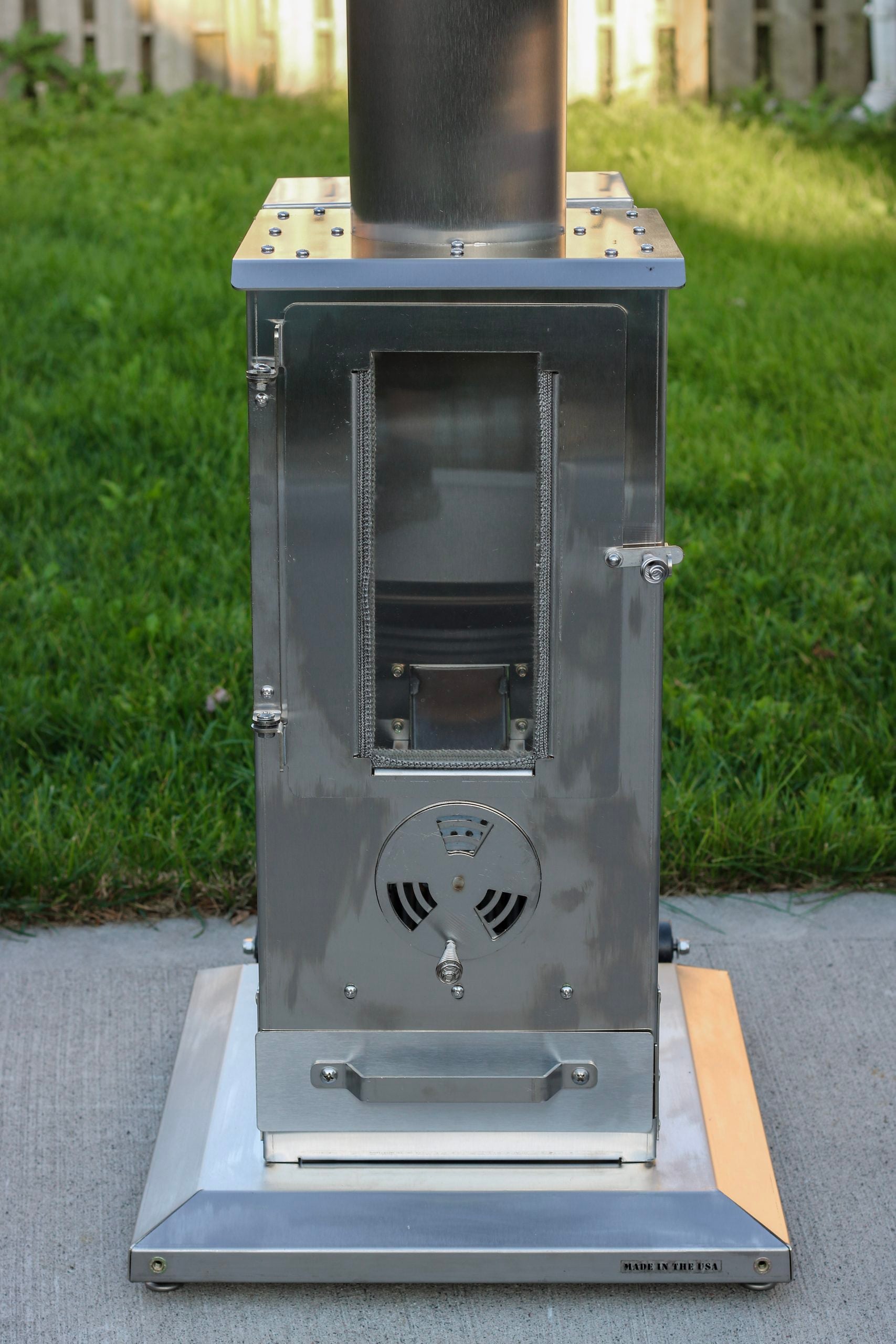 Front view of the lower portion of the Timber Stoves 'Big Timber'.